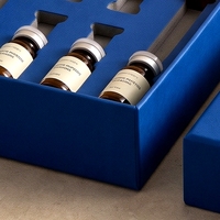 Boîte rigide carrée personnalisée bleu roi avec couvercle pour flacons de peptides Soins personnels