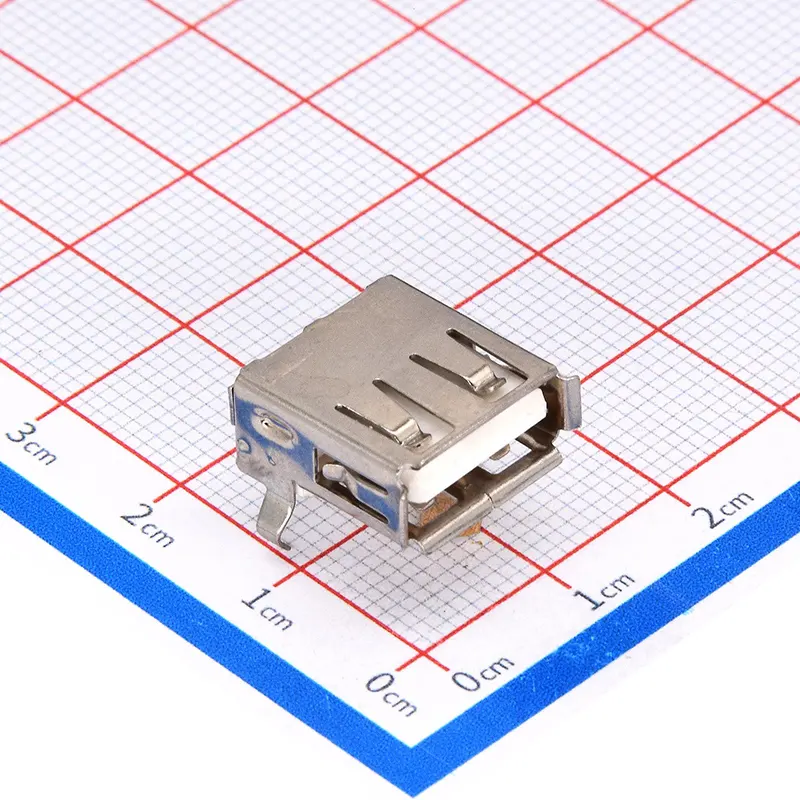 Konektor Soket Betina USB 2.0 AF 90 Derajat 4 Pin, Konektor Soket Betina Pengisian Transmisi Data Tipe A