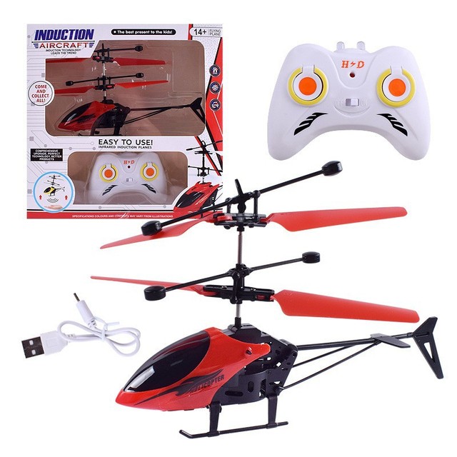 Mini Rechargeable RC Drone Fall-Resistant Remote Control Helicopter for Kids Outdoor Play Beginner Plastic Obstacle Avoidance
