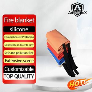 Manta Ignífuga de Doble Cara Recubierta de Silicona, Manta Ignífuga de Fibra de Vidrio Resistente al Calor para Uso de Emergencia - Product Image 1