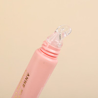 Tubes de gloss à lèvres personnalisés en or rose de 10 ml et 15 ml avec applicateur transparent en PETG, emballage de tubes cosmétiques vides en PE