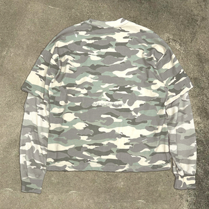 Nueva Camiseta de Algodón Grueso con Estampado de Serigrafía, Camiseta de Camuflaje Extra Grande, Camiseta Gráfica de Manga Larga de Doble Capa para Hombre - Product Image 2