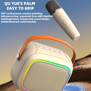 <span class=keywords><strong>Mini</strong></span> Karaoke portátil al aire libre cantando familia Ktv luces Led inteligentes altavoz de Audio de diente azul caja de fiesta con micrófono inalámbrico - Product Image 3