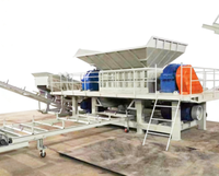 Broyeur multifonctionnel à double arbre, broyeur industriel pour le recyclage de divers déchets solides