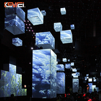 Affichage numérique LED en forme de colonne ronde Cube Affichage LED de forme créative Écran d'affichage LED innovant Lecteur publicitaire LED d'intérieur P4