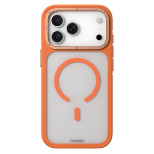 เคส <span class=keywords><strong>YOUNGKIT</strong></span> สำหรับ iPhone 17 Pro ผลิตจากวัสดุ PC + TPU แบบด้านสัมผัสนุ่ม - สีส้ม - Product Image 1