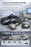 Kabel Custom DB 25 UL AWM 2464/1061 UL Style 2919 dengan Isolasi PVC untuk Harness Kawat, Cocok untuk Kontrol Industri PLC dan Peralatan Audio