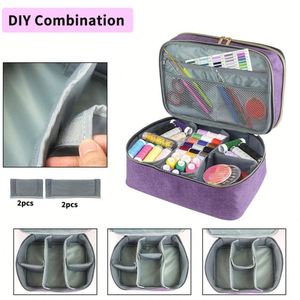Double-Layer <b>Sewing</b> Organizer Storage Bag Portable Travel <b>Sewing</b> <b>Kit</b> Case - Product Image 4