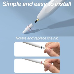 Stylet tactile capacitif SYH de qualité originale 1ère, 2ème et 3ème génération pour iPad Pro avec pointe remplaçable et attraction magnétique - Product Image 6