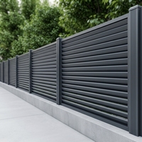 Precio al por mayor: Valla de lamas de aleación de aluminio para exteriores, impermeable, con recubrimiento en polvo, ecológica, inoxidable y sin mantenimiento.