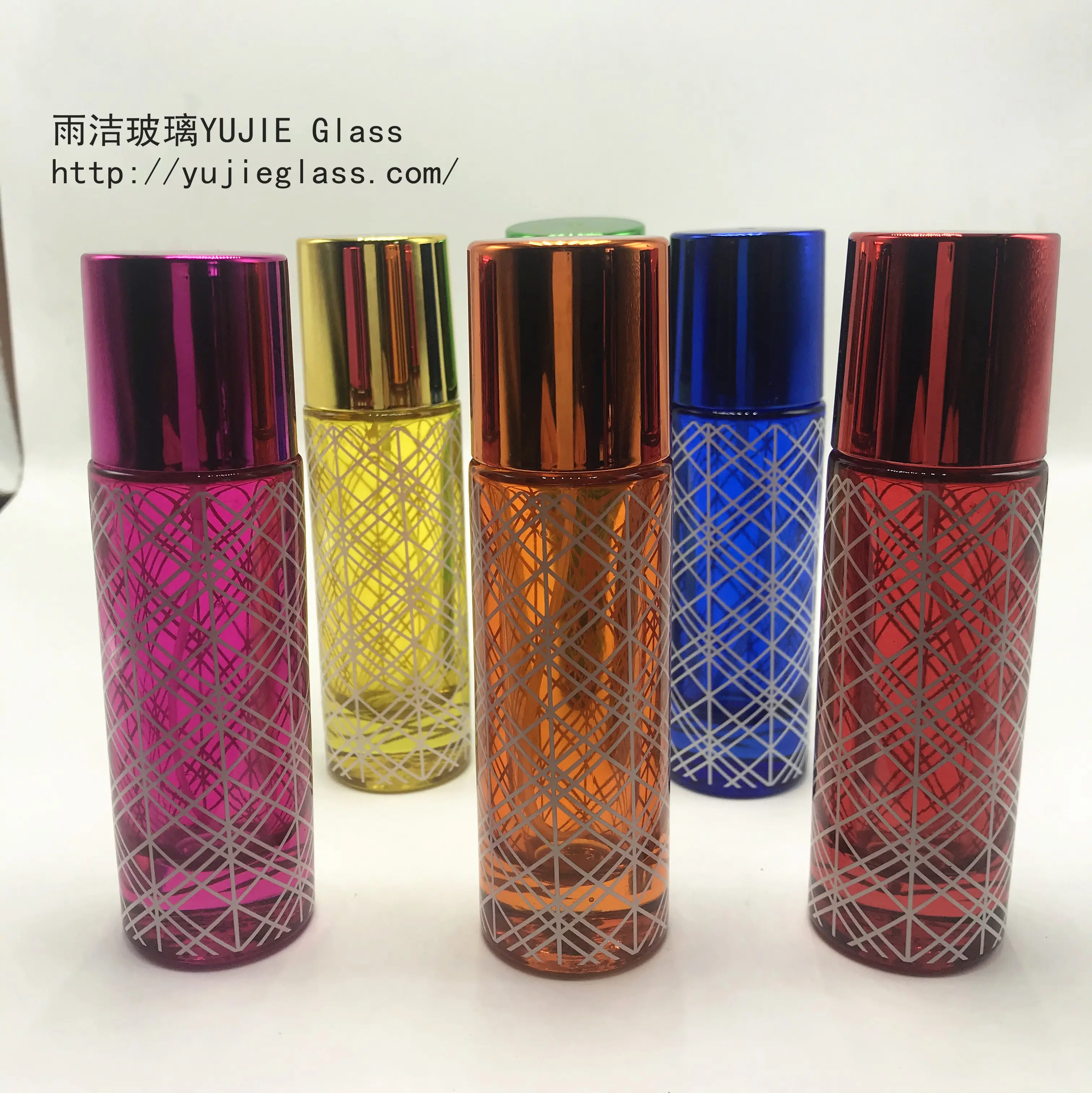 YJ-00199 Jet Printed Glass Bottles 30ml Perfume Spray Bottle Wholesale With Stars And Moon Patterns