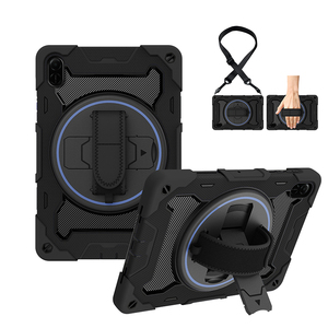 Béquille rotative robuste étui en silicone PC robuste avec bandoulière pour <span class=keywords><strong>Huawei</strong></span> Honor Pad X9 / Honor Pad X8A 11 <span class=keywords><strong>pouces</strong></span> - Product Image 1