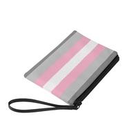 Pochette à monnaie personnalisée en polyester imprimé arc-en-ciel Demigirl Gay avec fermeture éclair pour un rangement quotidien pratique, idéale pour les escapades de week-end