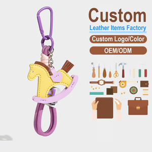 Cute Miu-style Rocking Horse <b>Bag</b> <b>Charm</b> Lanyard Keychain Car Hanging Ornament Fashionable Accessory Decor - Product Image 1