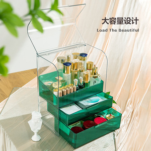 Acrylic Cosmetic Storage Box With <b>Drawers</b> Multi Layer Desktop Organizer For <b>Makeup</b> Skincare Products - Product Image 3