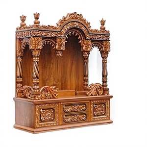 Mandir de madera de teca india grabado en venta, el mandir hindú de madera de teca más vendido para el hogar, compre el templo Sagwan de madera para el hogar. - Product Image 3