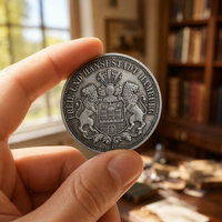 Pièce de Monnaie Commémorative sur Mesure en Argent Pur 999 de Haute Qualité, Pièce Défi Plaqué Argent pour Souvenir