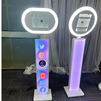 Anneaux lumineux LED RGB pour iPad, cabine photo, construction métallique, télécommande, smartphones, appareil photo reflex numérique, GoPro, fête, mariage, 6 à 9 personnes