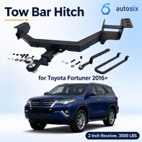 AUTOSIX Crochet de remorquage arrière pour Toyota Fortuner 2016+ Acier robuste 6 trous de fixation Électroplaqué Revêtement en poudre 50 lb