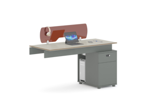 สถานีงานแบบเปิดโล่งสไตล์มินิมอล, โต๊ะทำ<span class=keywords><strong>งาน</strong></span>สำหรับพนัก<span class=keywords><strong>งาน</strong></span>หลายคน, หน้าโต๊ะกันน้ำเรียบเนียน, ทำความสะอาดและดูแลรักษาง่าย - Product Image 3