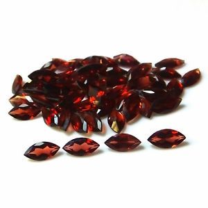 Venta al por mayor 6X12mm Marquise Cut Natural Mozambique Red Garnet Gemstone Piedra suelta facetada de alta calidad Certificado IGI por quilate - Product Image 4