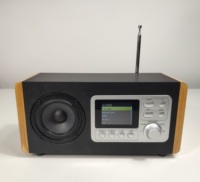 2022 Elegantes Design Mode Holz Digital DAB Uhr Radio USB FM AUX in & Headset aus