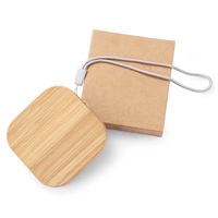 Boîte de rangement multifonctionnelle pour câbles de charge rapide 60W en paille de blé, bambou et bois, avec emplacement pour carte mémoire