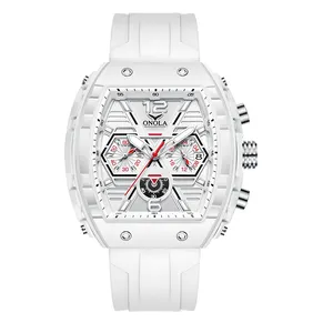 Onola 6852 montre de luxe montre à Quartz étanche montre-bracelet lumineuse hommes Sport multi-fonction cadran carré double montre