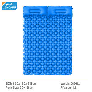 Matelas pneumatique compact léger gonflant la couverture de matelas de couchage en mousse imperméable équipement de camping en plein air - Product Image 2