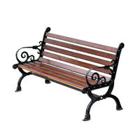 Banc en fonte rustique design moderne Siège de jardin en acier de luxe Banc d'entrée pour parc et centre commercial Mobilier de terrasse écoles supermarchés