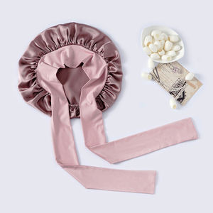 <span class=keywords><strong>Pure</strong></span> <span class=keywords><strong>Soie</strong></span> Femmes <span class=keywords><strong>Nuit</strong></span> Sommeil 16mm <span class=keywords><strong>Soie</strong></span> Cheveux Cap Longue Queue Casual Voyage <span class=keywords><strong>En</strong></span> Plein Air <span class=keywords><strong>Bonnet</strong></span> avec Élastique Rayé Cravate Bande Ruban Chapeau - Product Image 2
