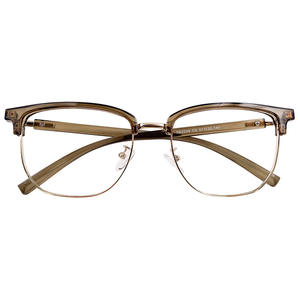 Monturas de Gafas Qianai Rectangulares con Protección Anti Luz Azul TR90 Unisex L3-2234 Plateado Negro - Product Image 2