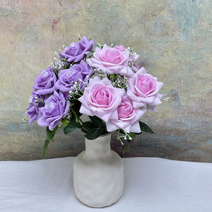 Roses <span class=keywords><strong>artificielles</strong></span> en velours de haute qualité à 7 têtes, petites roses en forme de corne, vente en gros <span class=keywords><strong>pour</strong></span> la décoration de la maison - Product Image 5