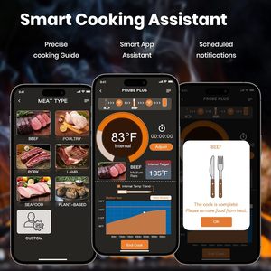 Thông minh Bluetooth không dây thịt Nhiệt kế TFT màn hình hiển thị 4 đầu dò lò nướng, nướng, Nhiệt kế thực phẩm - Product Image 5