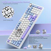 Clavier mécanique personnalisé AULA F99Pro, structure Gasket, touches entièrement remplaçables à chaud, filaire, sans fil Bluetooth, tri-mode, pour bureau et e-sport