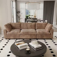 Canapé modulaire en forme de U de haute qualité, style italien, avec housses de coussin lavables, en velours côtelé doux, pour salon, pour la maison