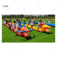 Équipement de team building en PVC durable, jeu gonflable de marche sur chaussures longues pour événements de carnaval et location pour fêtes sportives