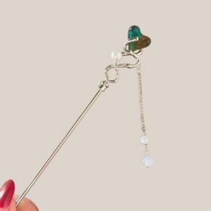 Horquilla de Corazón Colorida para Mujer, Exquisita Horquilla de Estilo Chino con Borla de Perlas, Horquillas Retro Elegantes y Versátiles - Product Image 2