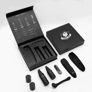 Kit <span class=keywords><strong>de</strong></span> croissance <span class=keywords><strong>de</strong></span> <span class=keywords><strong>la</strong></span> <span class=keywords><strong>barbe</strong></span> et <span class=keywords><strong>de</strong></span> <span class=keywords><strong>la</strong></span> moustache <span class=keywords><strong>de</strong></span> qualité supérieure, best-seller en Europe, pour hommes, avec dermaroller - Product Image 5