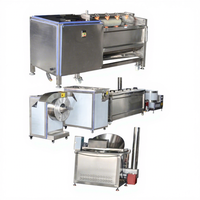SUS304 semi-automatique chauffage au gaz snacks friteuse frites ligne de production de frites frites équipement de friture alimentaire