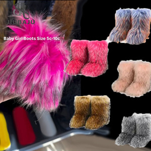 <span class=keywords><strong>Stivali</strong></span> da Neve per Bambini Soffici in Ecopelliccia Caldi Stivaletti Pelosi di Lusso Antiscivolo - Product Image 1