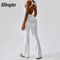 Combinaison de fitness une pièce dos nu, extensible dans quatre directions, respirante, moulante, pour l'entraînement sportif, pour femmes
