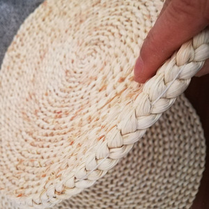 Japonés de tejido de mimbre lugar mat redondo trenzado manteles paja - Product Image 2