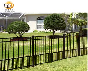 Commercio all'ingrosso moderno metallo rivestito in polvere di zinco antico a forma di lancia in acciaio tubo di recinzione, palo appuntito forgiato giardino di ferro recinzione - Product Image 6