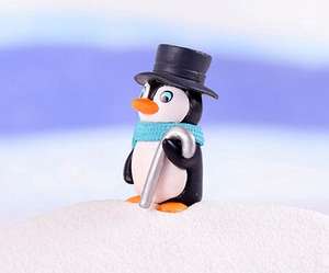 ของสะสมฤดูหนาวจาก Zoocraft งานประติมากรรมเรซิ่นเพนกวินที่วาดด้วยมือ รูปปั้นสัตว์จิ๋ว - Product Image 4