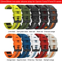 Bracelet de montre sport en silicone Forwelleny 22 mm 26 mm pour Garmin Enduro/Fenix 7X/7 8 PRO 8x avec attache rapide