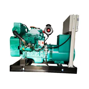 20kw 25kw 30kw 50kw 60kw Sea Water Cooled Open Silent Type Single Phase Cummins Engine Marine Diesel Generator