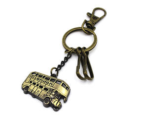 Haute qualité bronze métal artisanat forme de voiture porte-clés personnalisé mode <span class=keywords><strong>voyage</strong></span> 3d porte-clés souvenirs antiques <span class=keywords><strong>Londres</strong></span> bus porte-clés - Product Image 3
