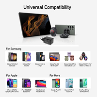 Cargador Rápido USB-C PD de 45W con Cable Tipo-C de 1m y 60W, Adaptador de Cargador de Pared con Enchufe Europeo para iPhone, Samsung y Laptops