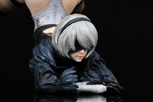 Figura de Chica en Posición Prona, 16 cm, PVC, Estatua de <span class=keywords><strong>Anime</strong></span>, Chica <span class=keywords><strong>2B</strong></span> en Posición Prona, Modelo Coleccionable, Adorno de Escritorio para Fanáticos de Videojuegos, Regalo - Product Image 2